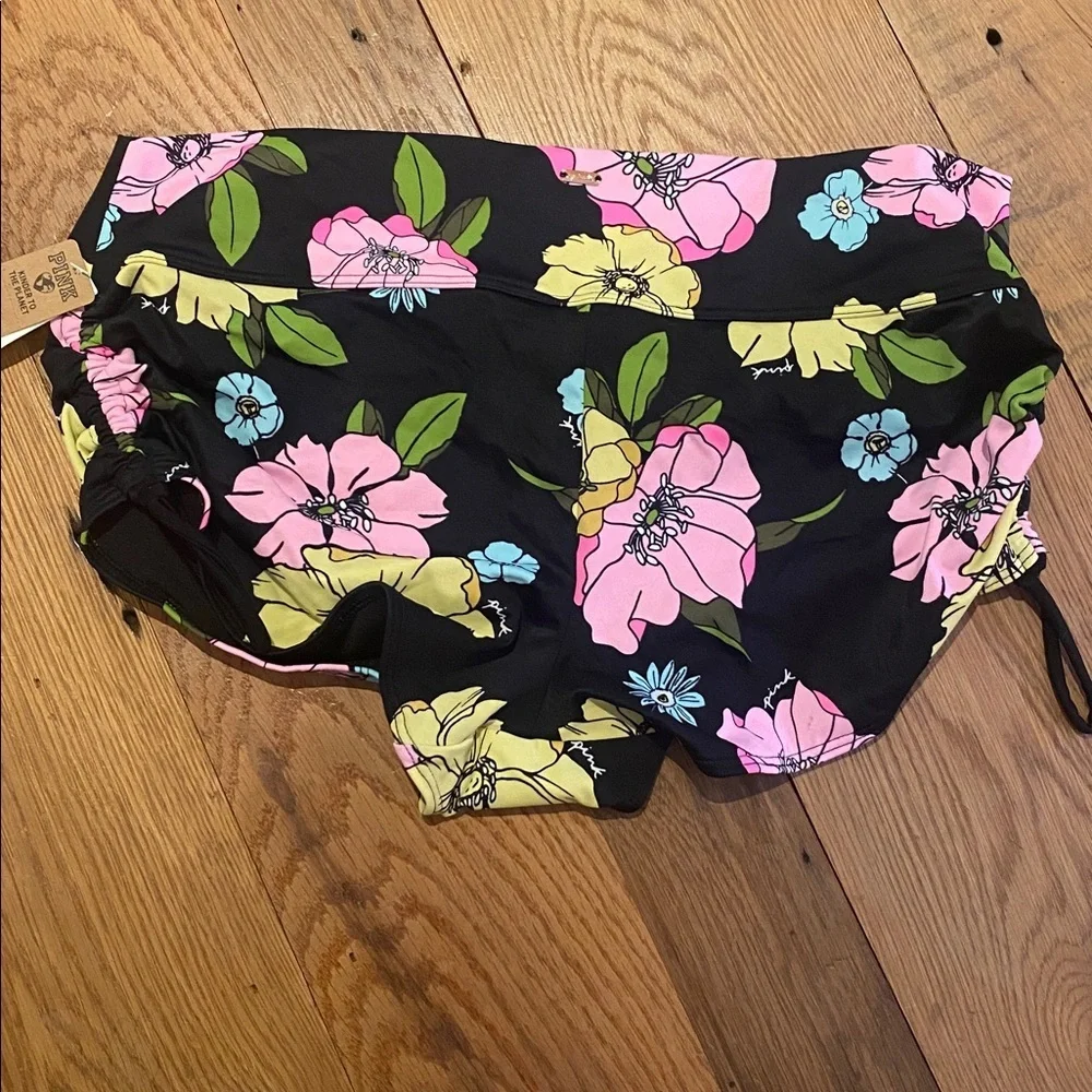 2pcs Swim Bikini Set Victoria's Secret Floral Retro Ultimate Gym Pinup PINK XL/L